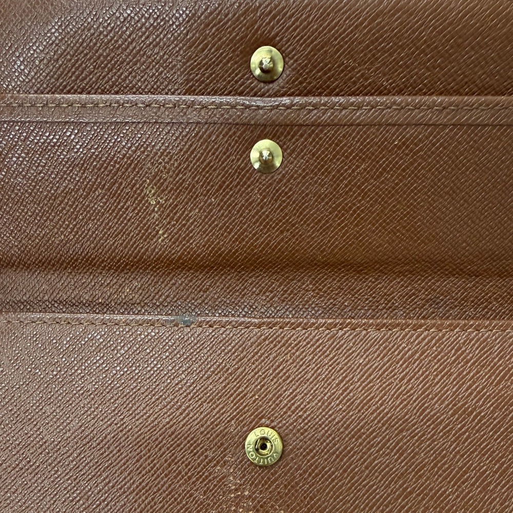 Louis Vuitton Sarah Wallet Monogram Canvas Portefeuille Long Brown Envelope‎ - Picture 5 of 6